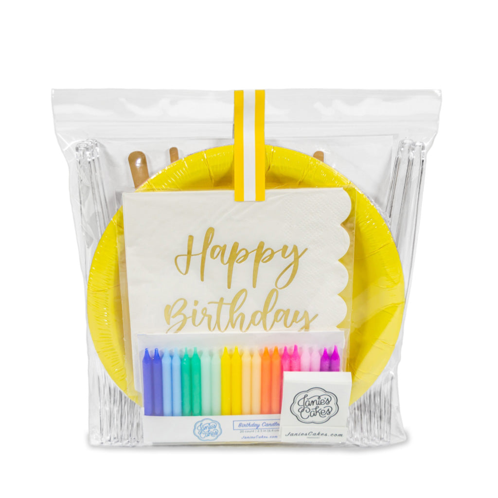 ジョシュア バパケ HAPPY BIRTHDAY PACKAGE Happy Birthday Party Pack - 12 Count | Janie's Cakes