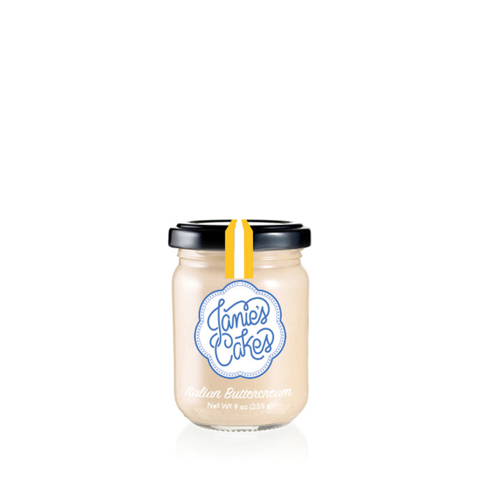 Italian buttercream frosting by the jar. Featured in the Italian Jane