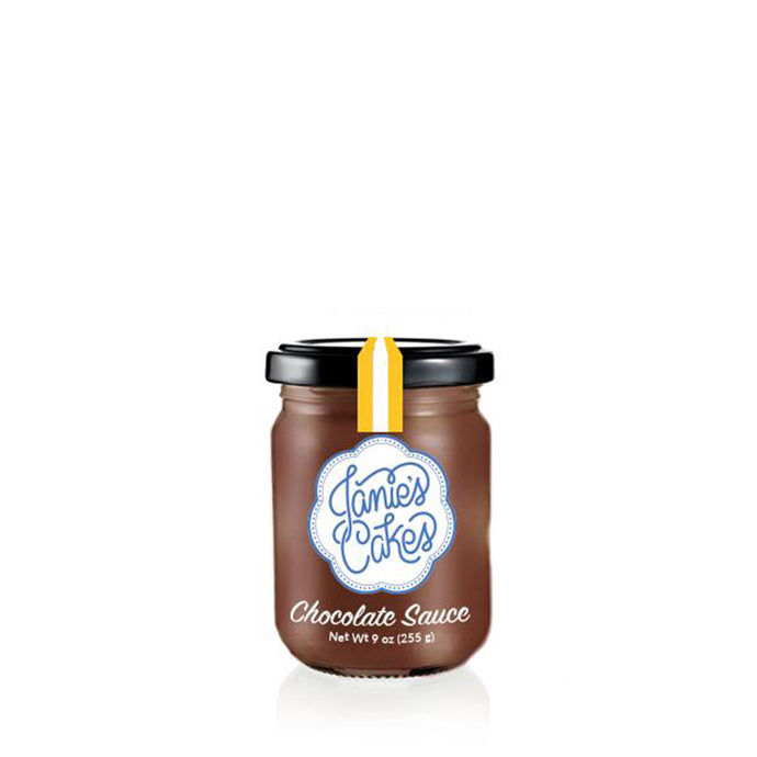 Chocolate sauce by the jar. Also known as chocolate icing. Featured in the Saucy Jane, Dolce Vita Jane, and More Amour Jane.