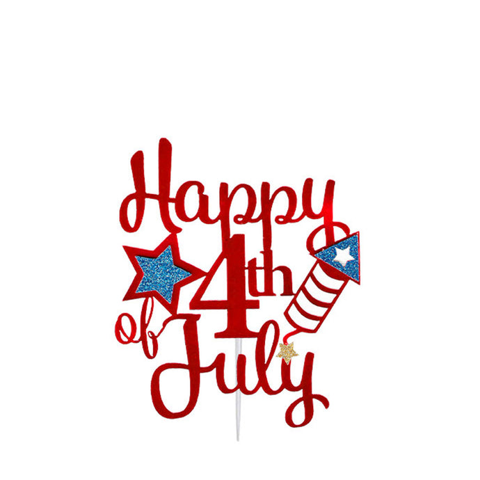 Happy fourth of july cake topper