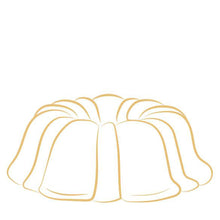 Load image into Gallery viewer, Janie&#39;s Cakes illustration of a rum pound cake in the shape of a bundt cake