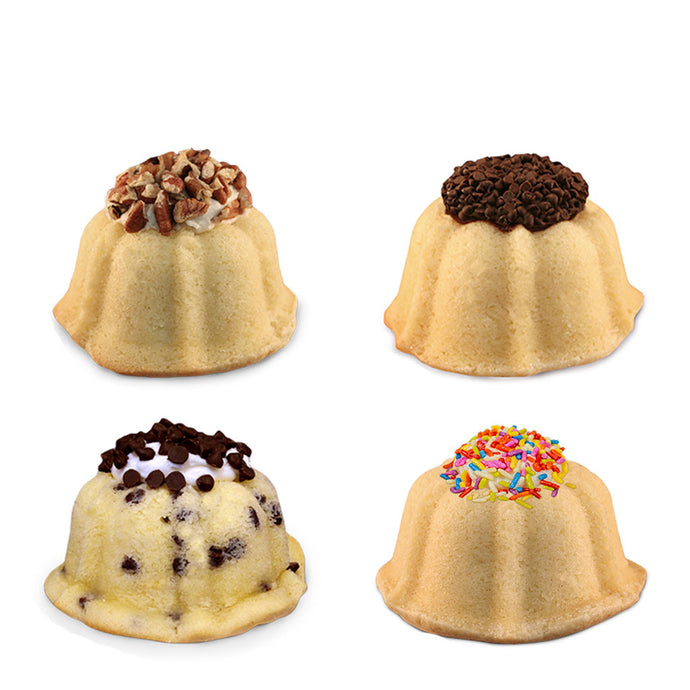Four pack mini Bundt cakes