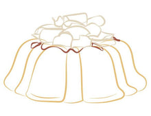Load image into Gallery viewer, Vanilla pound cake in the shape of a bundt filled with raspberry curd and topped with white chocolate shavings. Serves 12. Packaged in our signature yellow and white striped gift box with a blue bow. Oprah&#39;s Favorite Things.