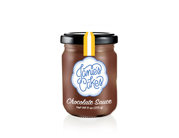 Chocolate sauce by the jar. Featured in the Saucy Jane, Dolce Vita Jane, and More Amour Jane