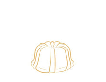 Load image into Gallery viewer, Gluten Free Vanilla pound cake in the shape of a bundt. Serves 1-2. Each Janie&#39;s Cake Petite size pound cake is packaged in a clear container with a Janie&#39;s logo sticker and yellow and white striped closure sticker.